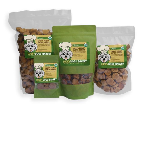 Lucky's Organic Peanut Butter Cookies Dog Treats Happy Dog Food