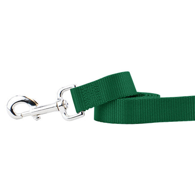 Kelly Green Nylon Dog Leash 2 Hounds Design