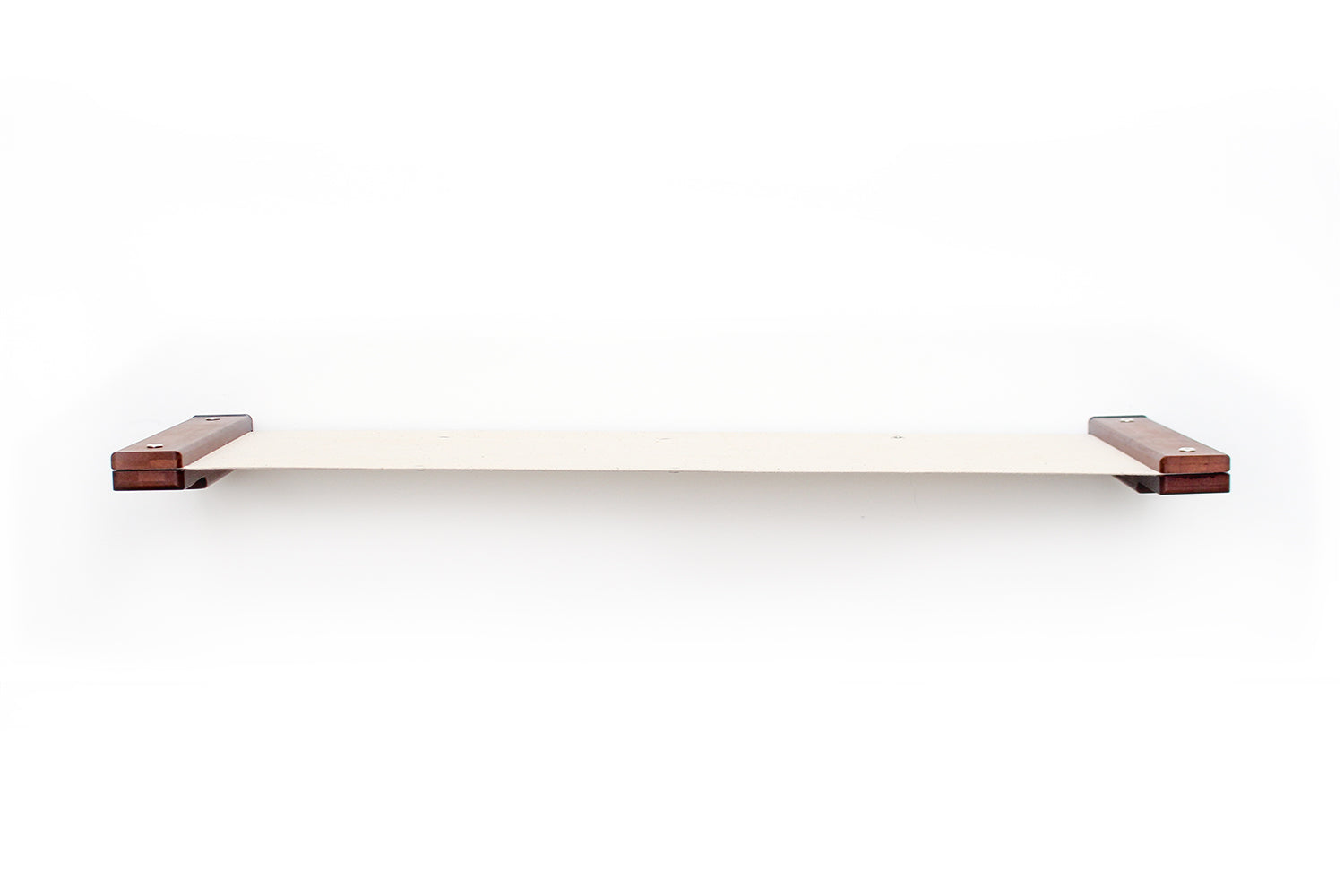 Hanging Cat Bed Hammock English Chestnut Bamboo Natural Canvas 34" Cat Hammock Catastrophic Creations