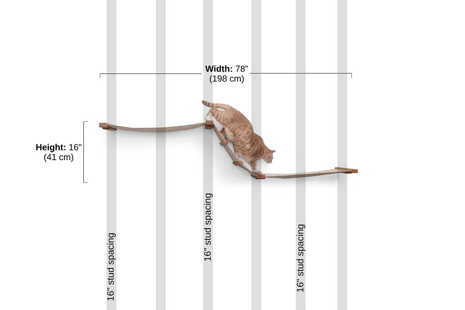 The Raceway - Wall Mounted Cat Hammock Cat Hammock Catastrophic Creations