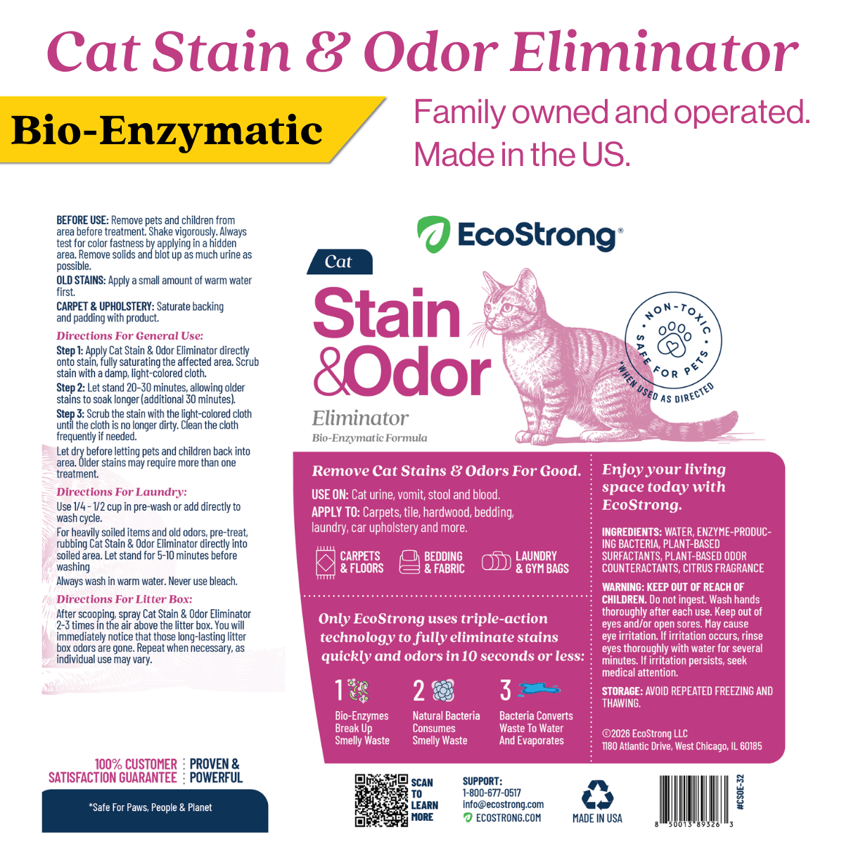 Cat Stain and Odor Eliminator Pet & Animal > Cat Stain & Odor EcoStrong