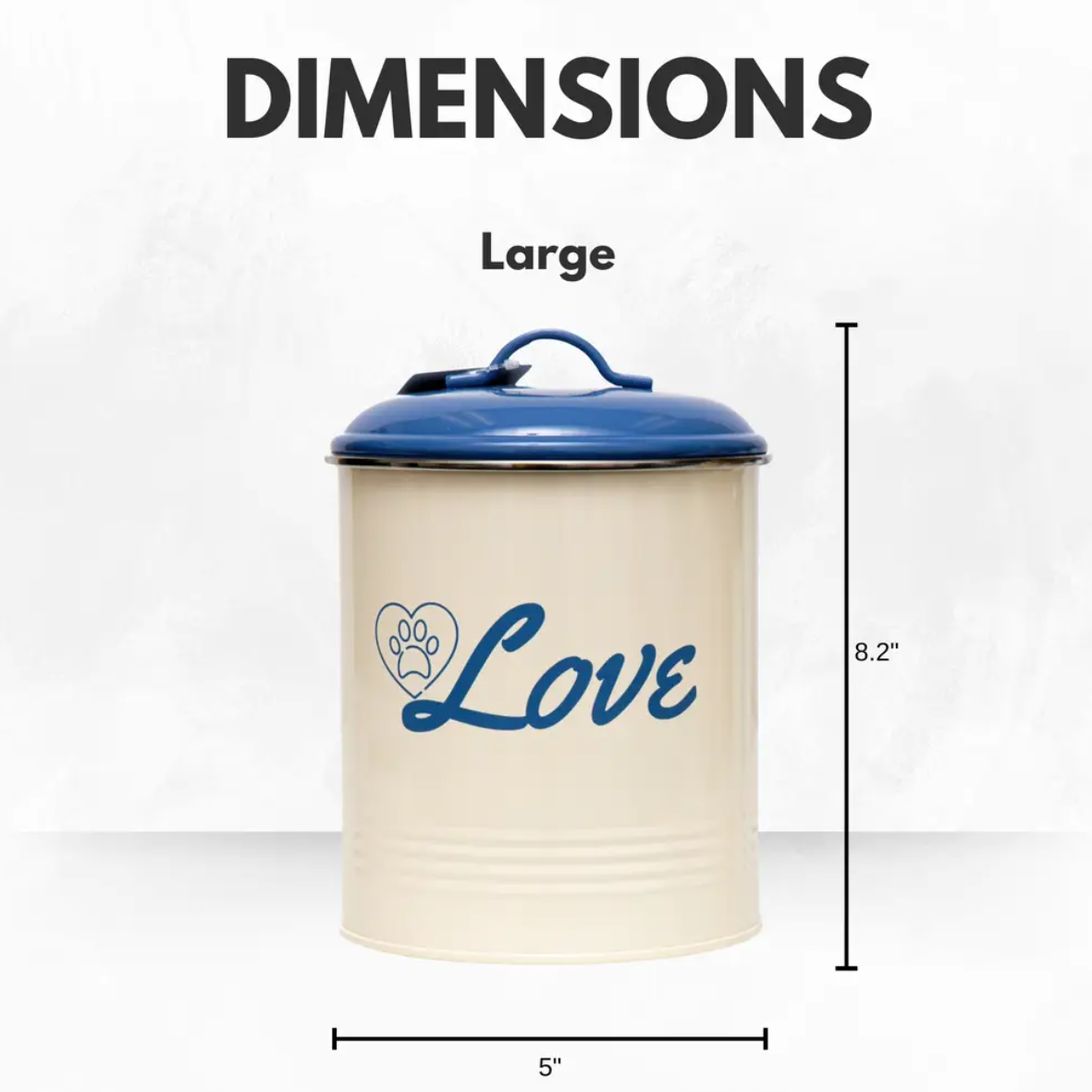 Country Living Set of 3 Pet Treat Canisters, Dog Treat Storage – French Blue Lid American Pet Supplies