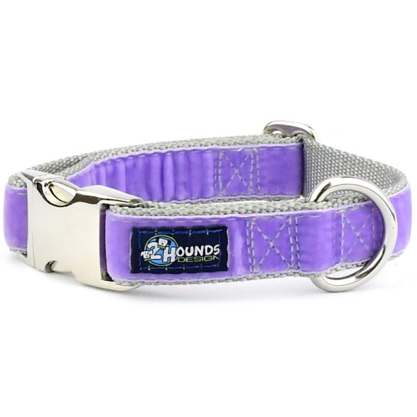 Lavender Velvet Essential Martingale Dog Collar Martingale Dog Collar 2 Hounds Design
