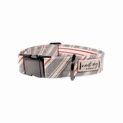Liberty Patriotic American Woven Stripe Buckle & Martingale Dog Collar Dog Collars Nauti-dog Handmade