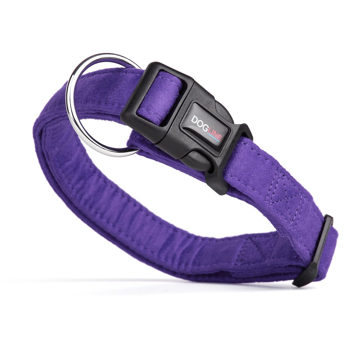 Comfort Microfiber Flat Dog Collar Purple Dog Collar Dogline