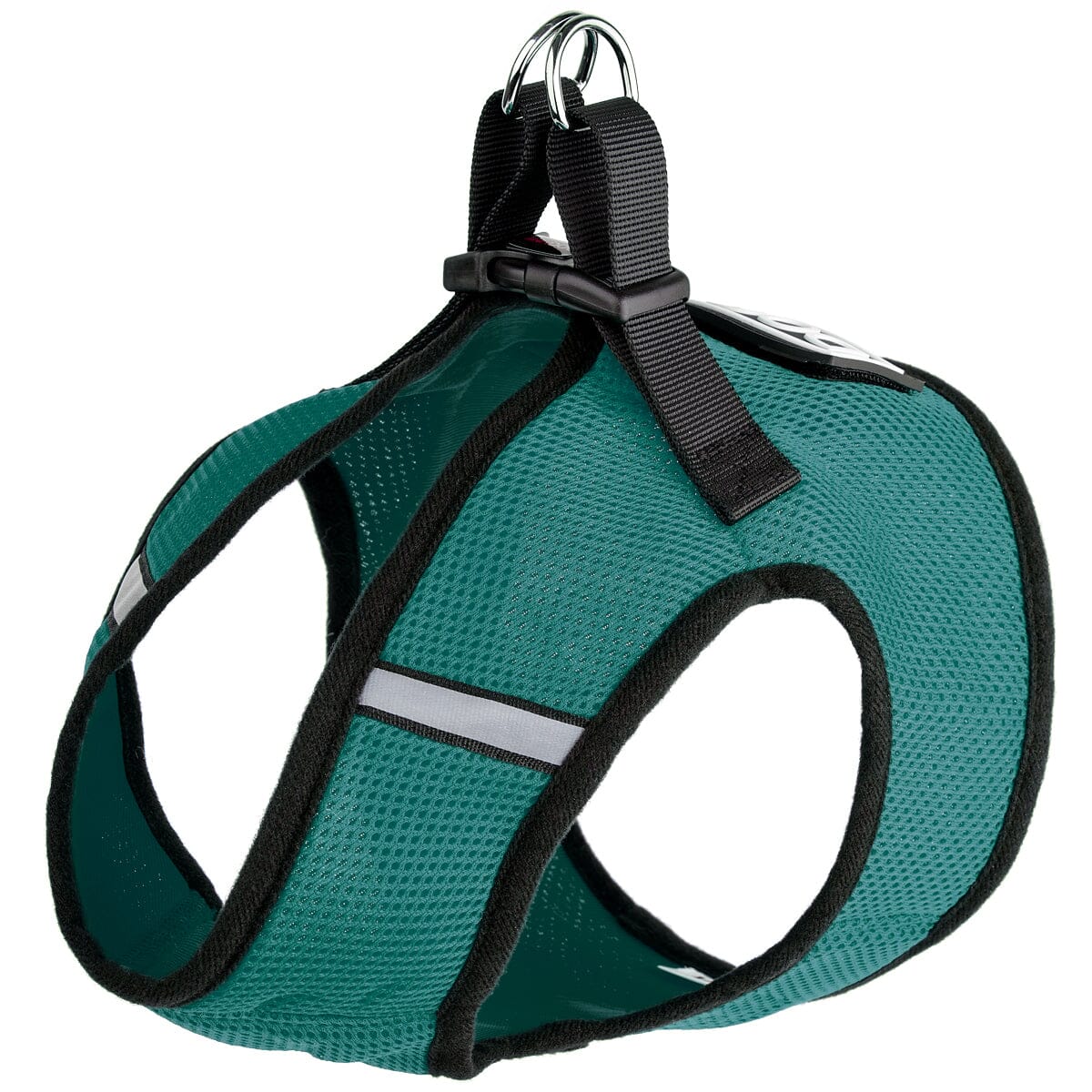 Boston Mesh Dog Harness + Built-in Hook & Loop Fastener Teal Dog Harnesses Dogline