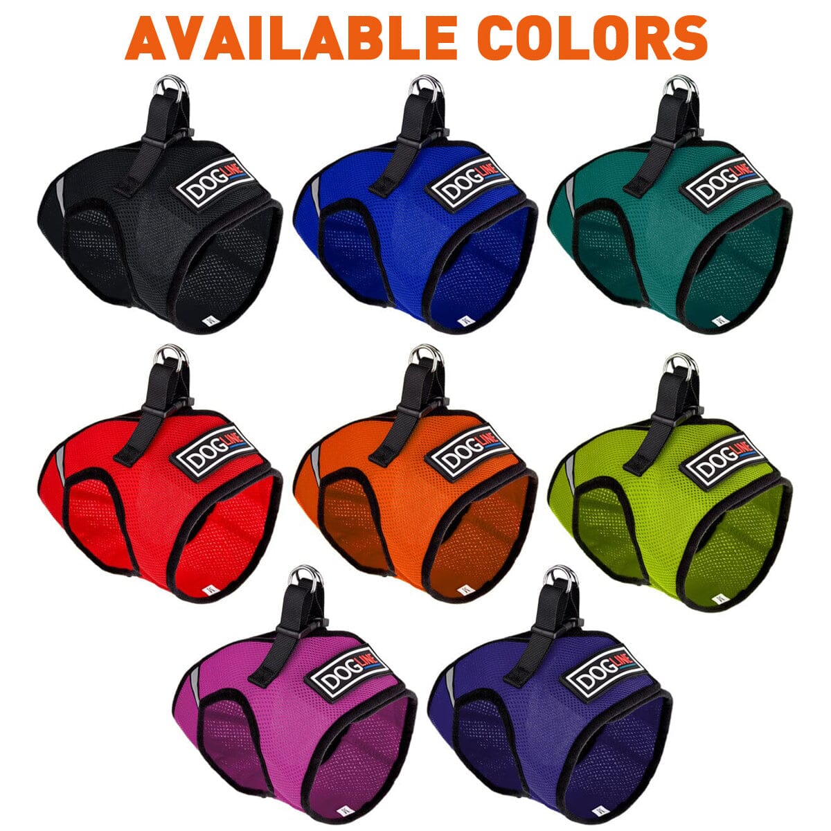 Boston Mesh Dog Harness + Built-in Hook & Loop Fastener Dog Harnesses Dogline