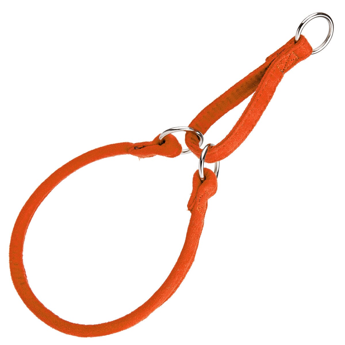 Comfort Microfiber Round Martingale Collar Orange Martingale Dog Collar Dogline