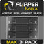 Flipper Max ABS Replacement Blades 3 Pack - Acrylic Tanks Replacement Blades Flipper Aquarium Products