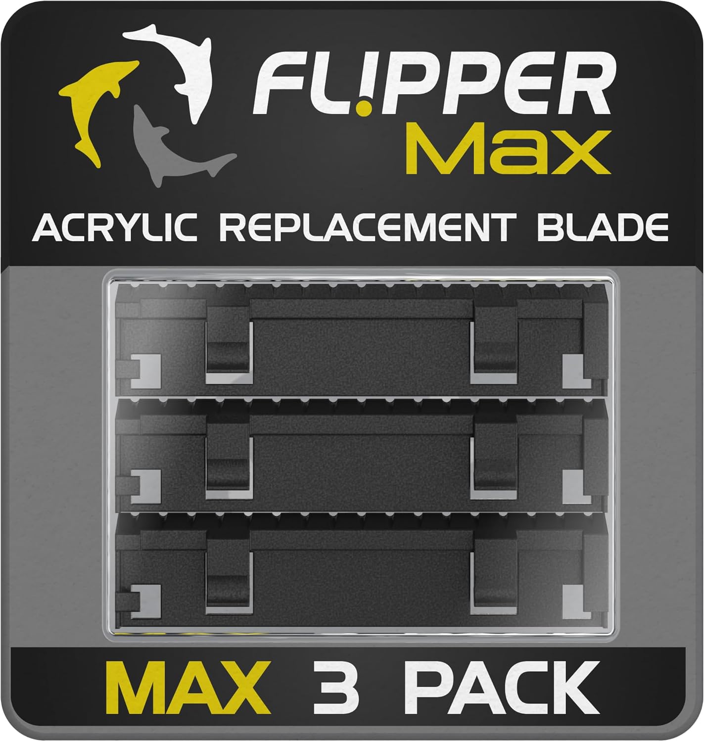 Flipper Max ABS Replacement Blades 3 Pack - Acrylic Tanks Replacement Blades Flipper Aquarium Products