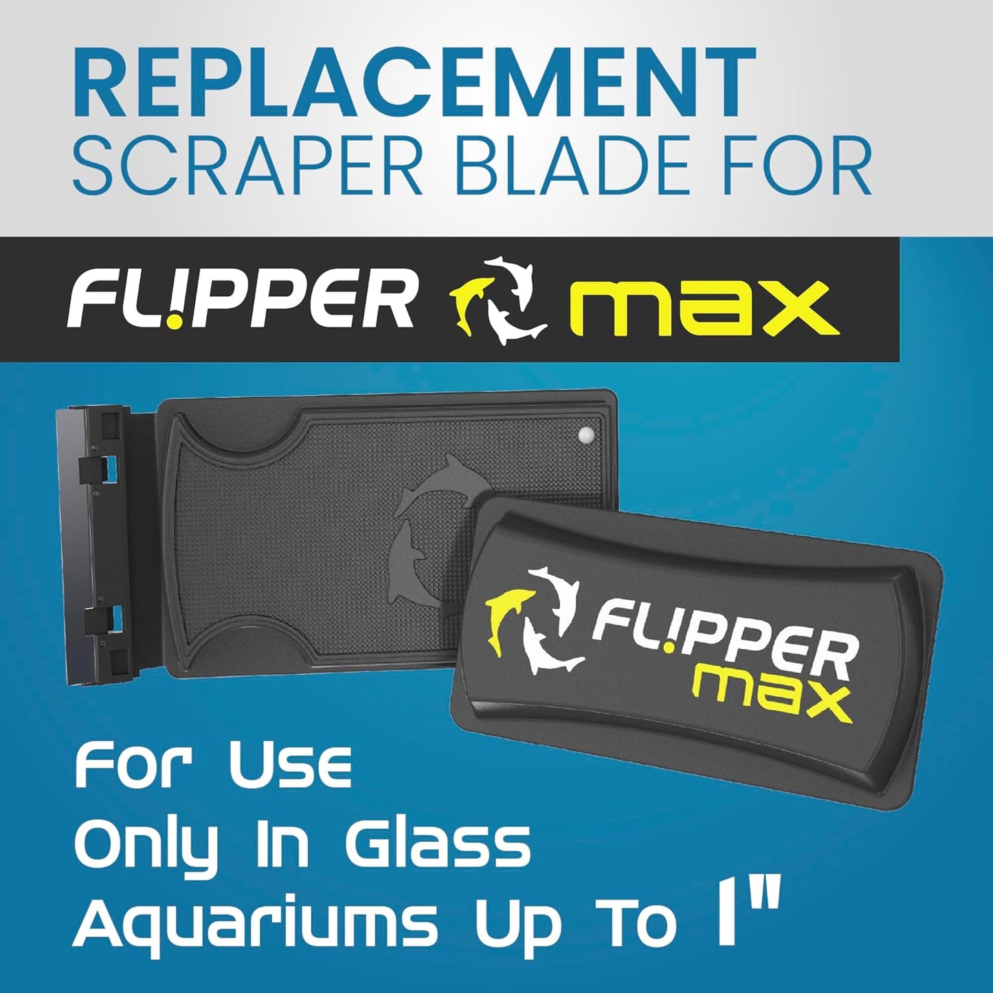 Flipper MAX Stainless Steel Replacement Blades 2 Pack Replacement Blades Flipper Aquarium Products