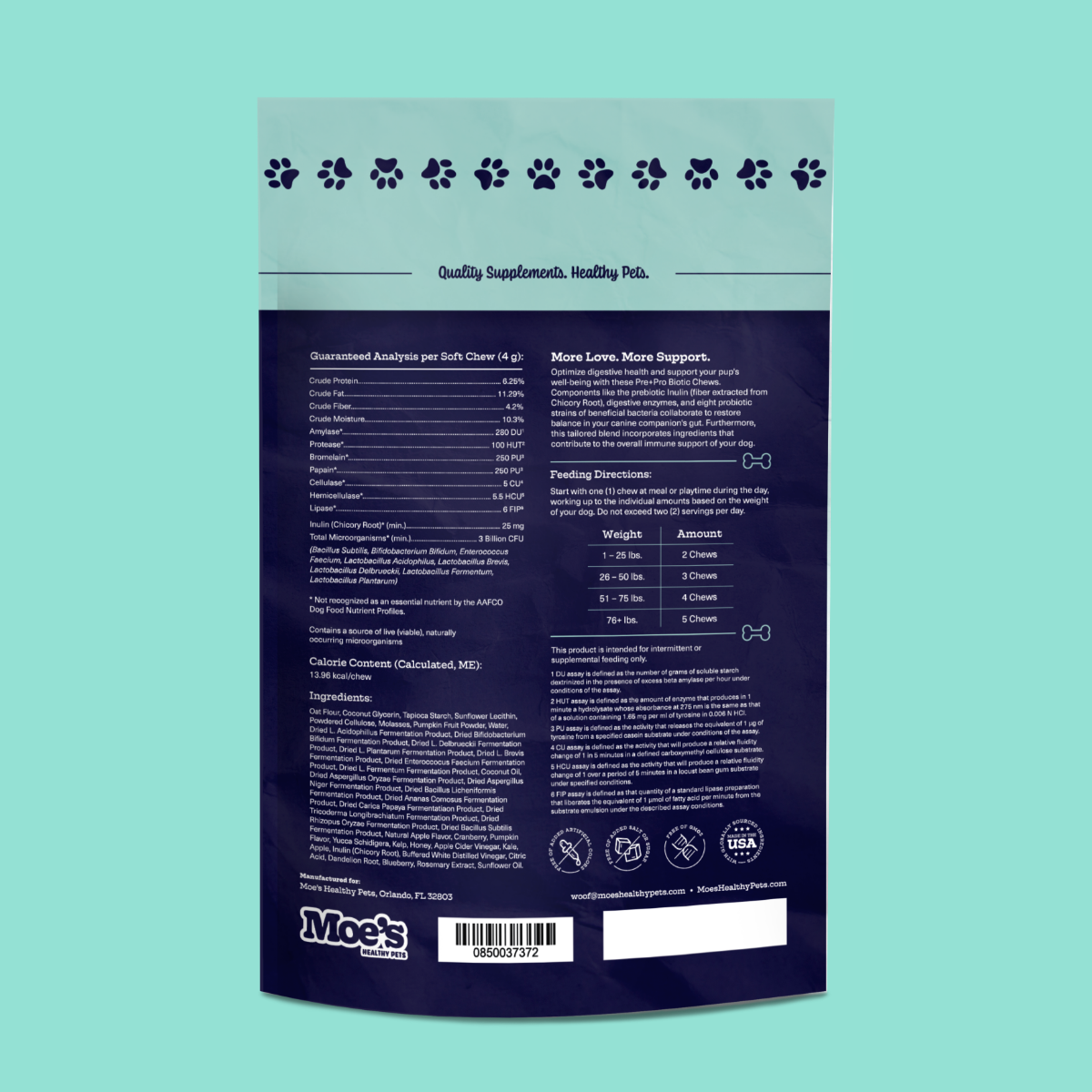 Pre + Pro Biotic Chews Moe's Healthy Pets