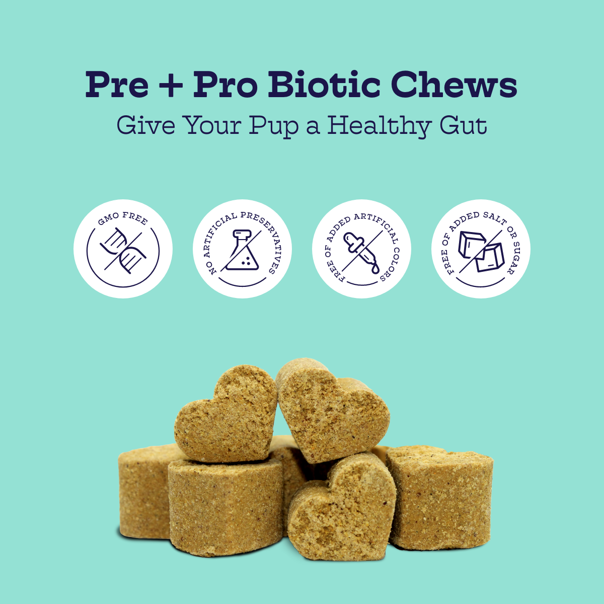 Pre + Pro Biotic Chews Moe's Healthy Pets