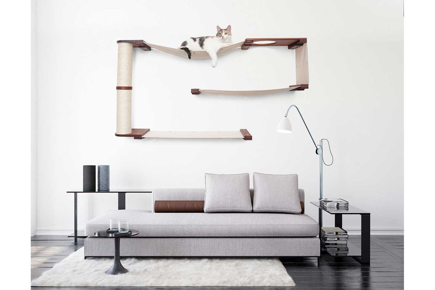 Cat Maze Wall - 3 Tier Cat Tree Cat Condo Catastrophic Creations