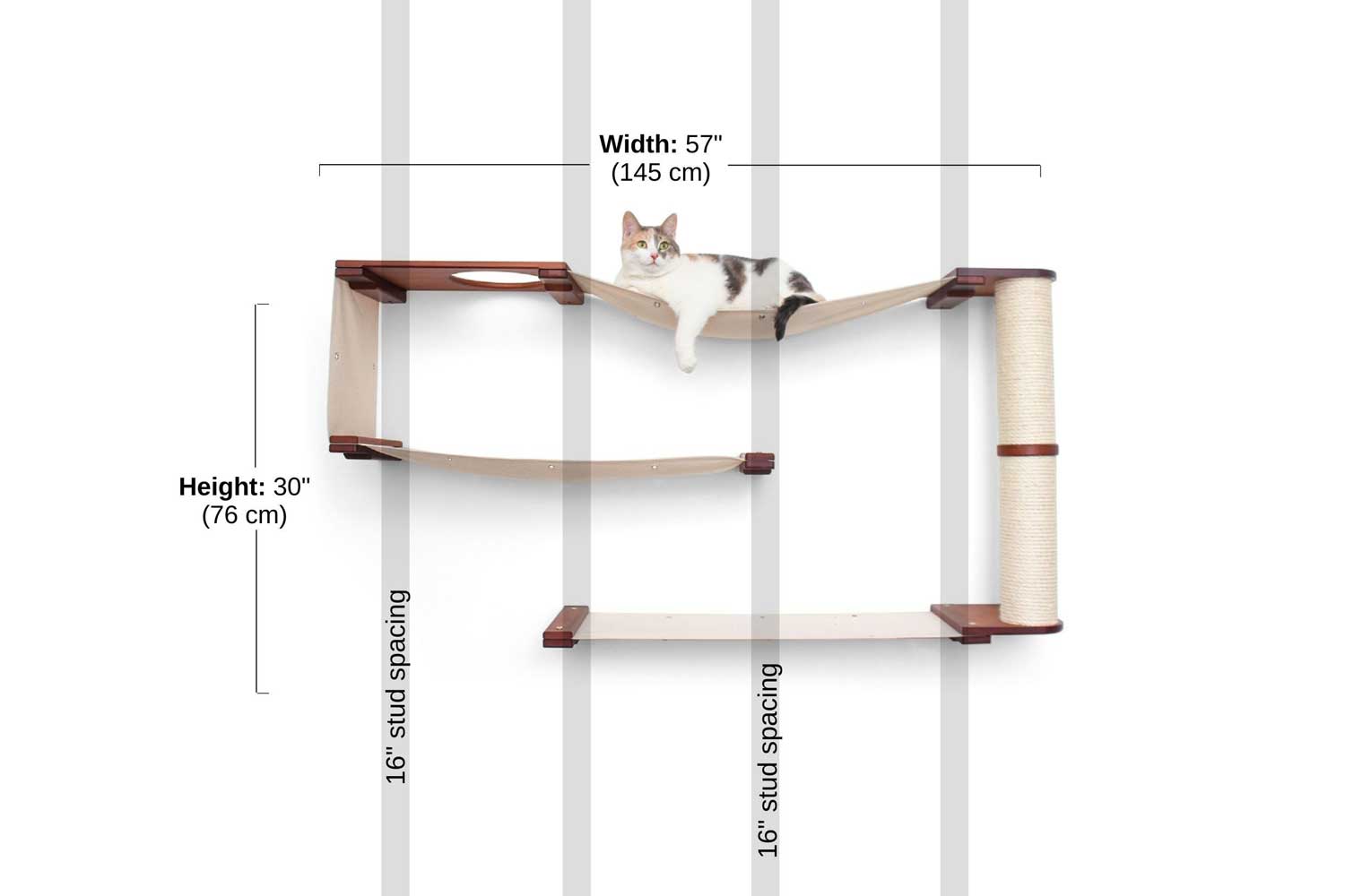 Cat Maze Wall - 3 Tier Cat Tree Cat Condo Catastrophic Creations