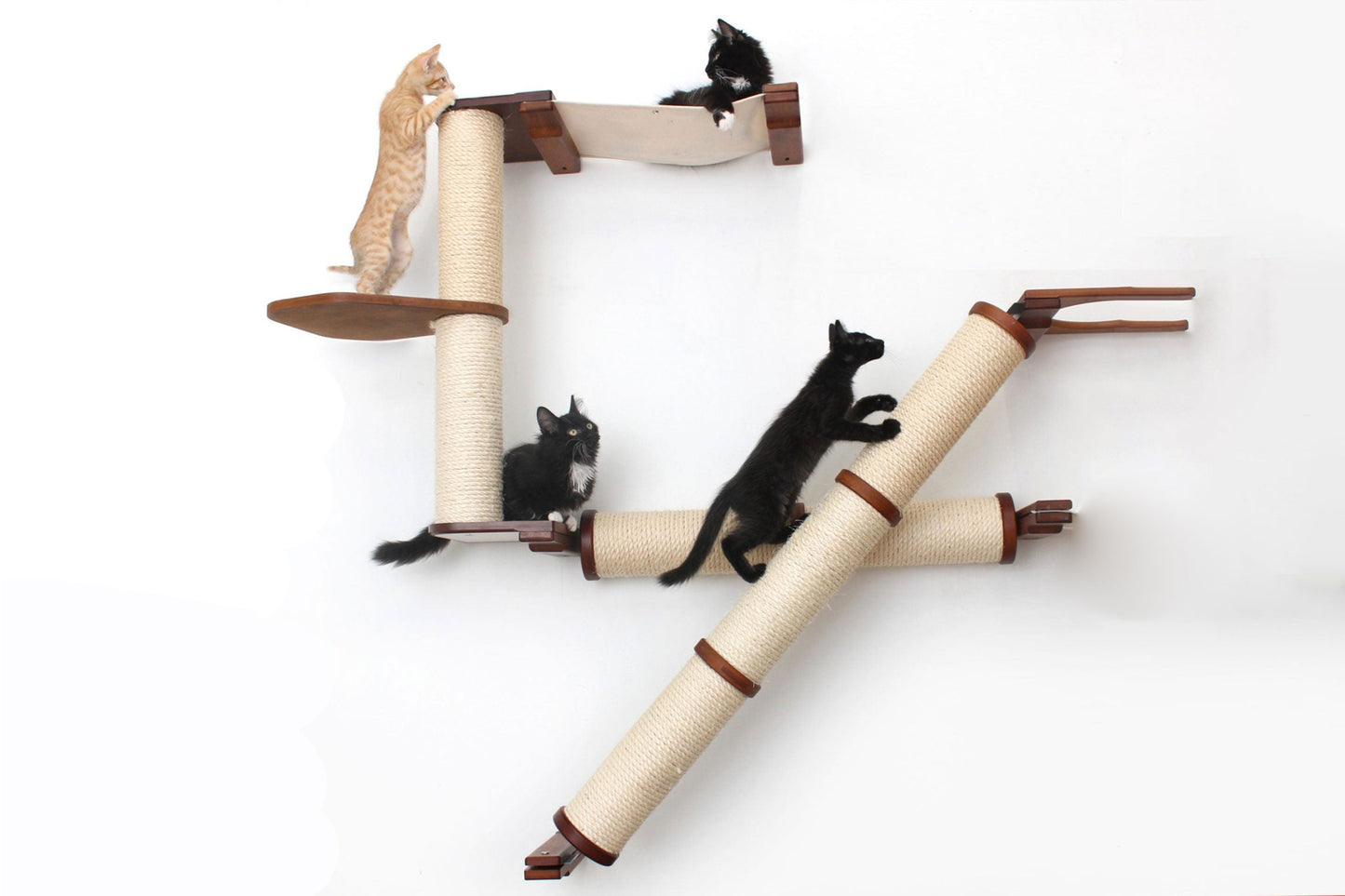The Crossroads - Cat Wall Scratcher - Tree with Ramp Cat Condo Catastrophic Creations