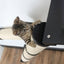 The Crossroads - Cat Wall Scratcher - Tree with Ramp Onyx Bamboo Charcoal Gray Canvas 16" Cat Condo Catastrophic Creations