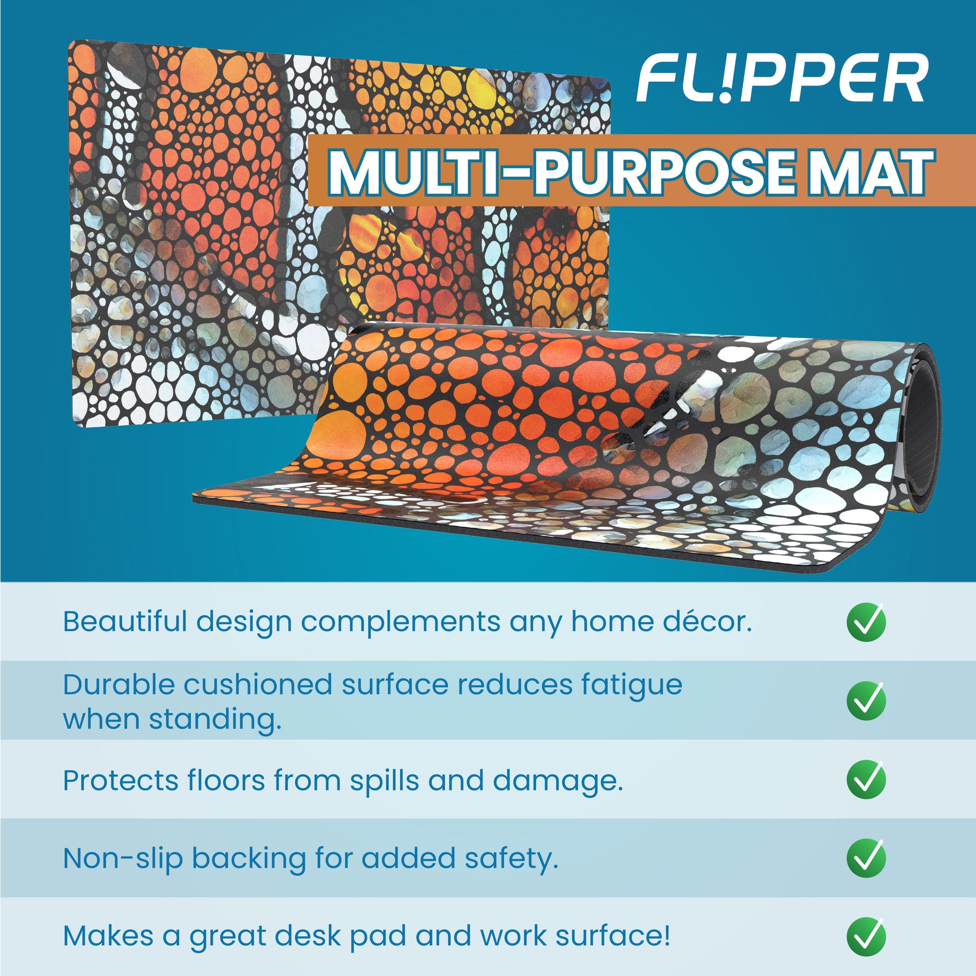 Flipper Aquarium Mat with Clownfish Artwork Flipper Aquarium Products