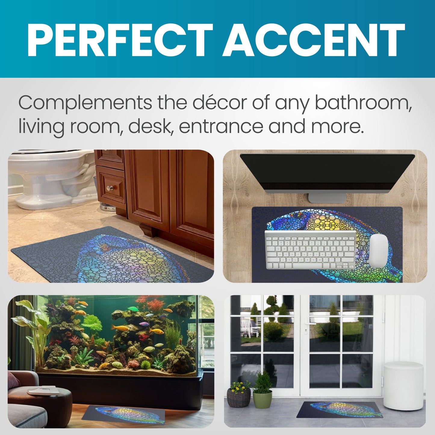 Flipper Aquarium Mat with Tang Artwork Flipper Aquarium Products