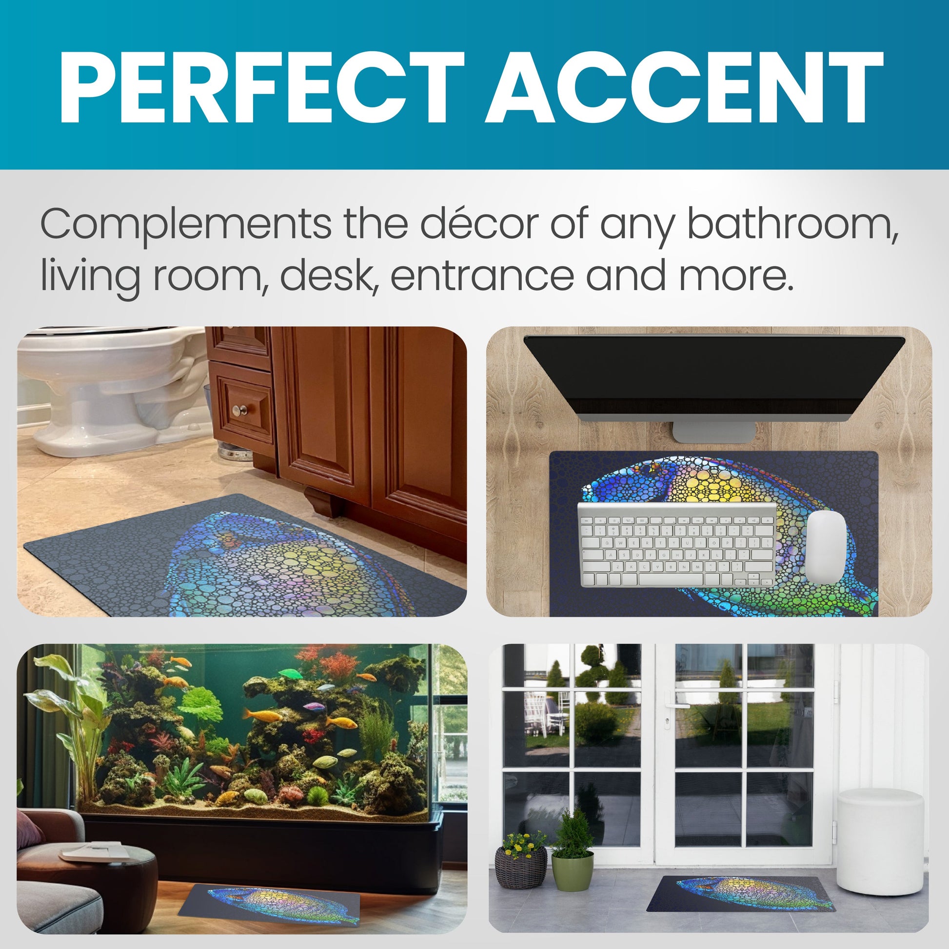 Flipper Aquarium Mat with Tang Artwork Flipper Aquarium Products