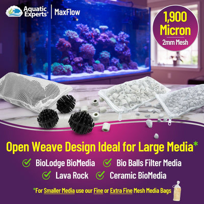 Aquatic Experts Aquarium Filter Bag - Max Flow Mesh Media Bags for Superior Aquarium Filtration Aquatic Experts