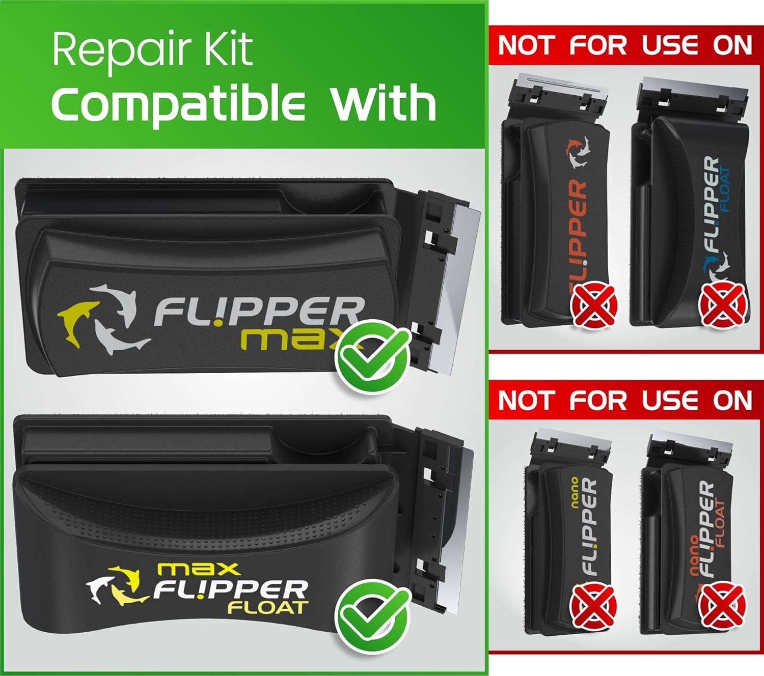 Flipper Max Universal Maintenance Kit Replacement Blades Flipper Aquarium Products