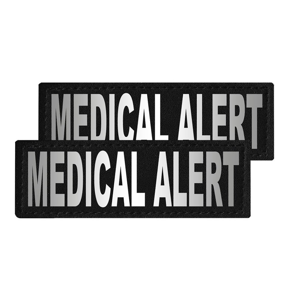 Removable Reflective Patches (Set of 2) "MEDICAL ALERT" Dog Patches Dogline