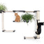 The Gardens - Modern Cat Tree with Plants English Chestnut Bamboo Natural Canvas Garden None Cat Condo Catastrophic Creations