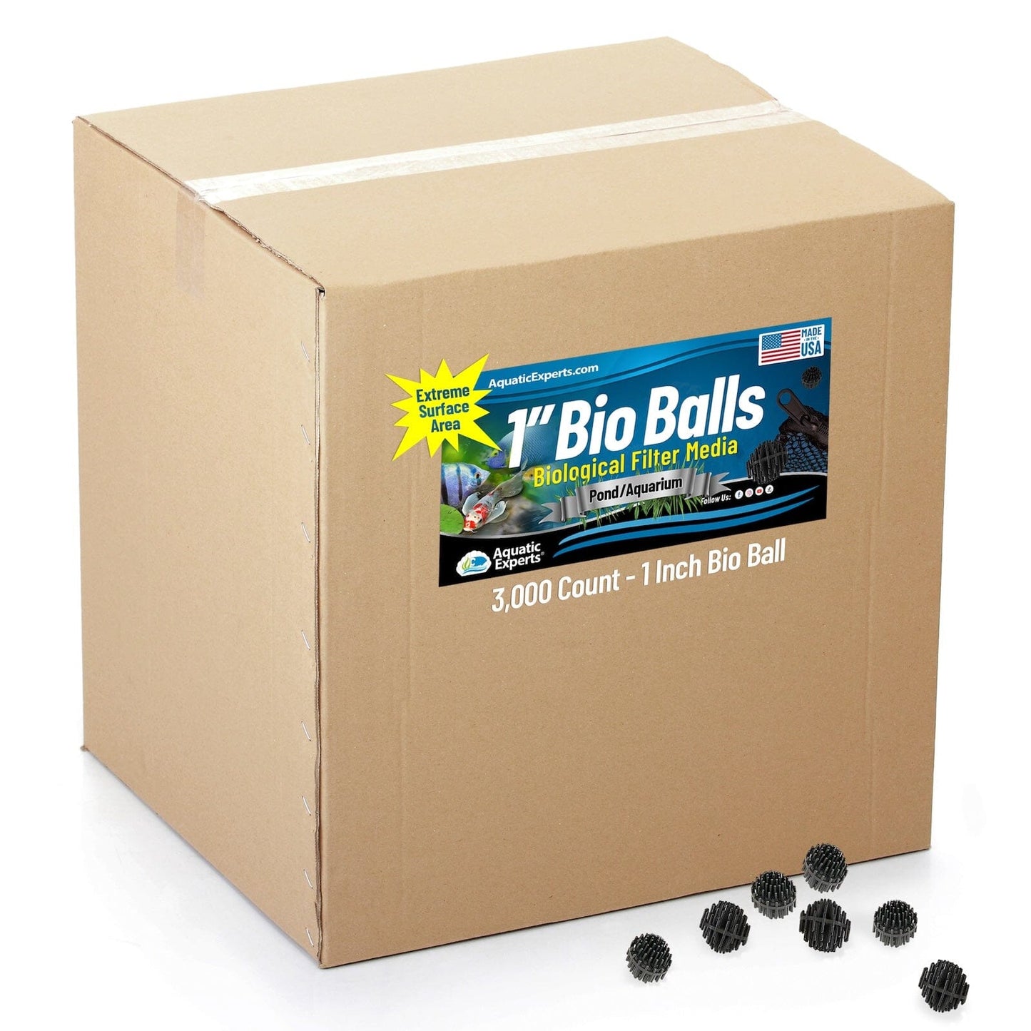 1-Inch Bio Balls Filter Media - Perfect for Aquarium & Small Pond Filters - High-Quality Bio Balls Bio balls Aquatic Experts