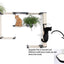 The Gardens - Modern Cat Tree with Plants Onyx Bamboo Natural Canvas Mini Garden Leaf Shelf Cat Condo Catastrophic Creations
