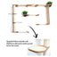 The Gardens - Modern Cat Tree with Plants Natural Bamboo Natural Canvas Mini Garden Leaf Shelf Cat Condo Catastrophic Creations