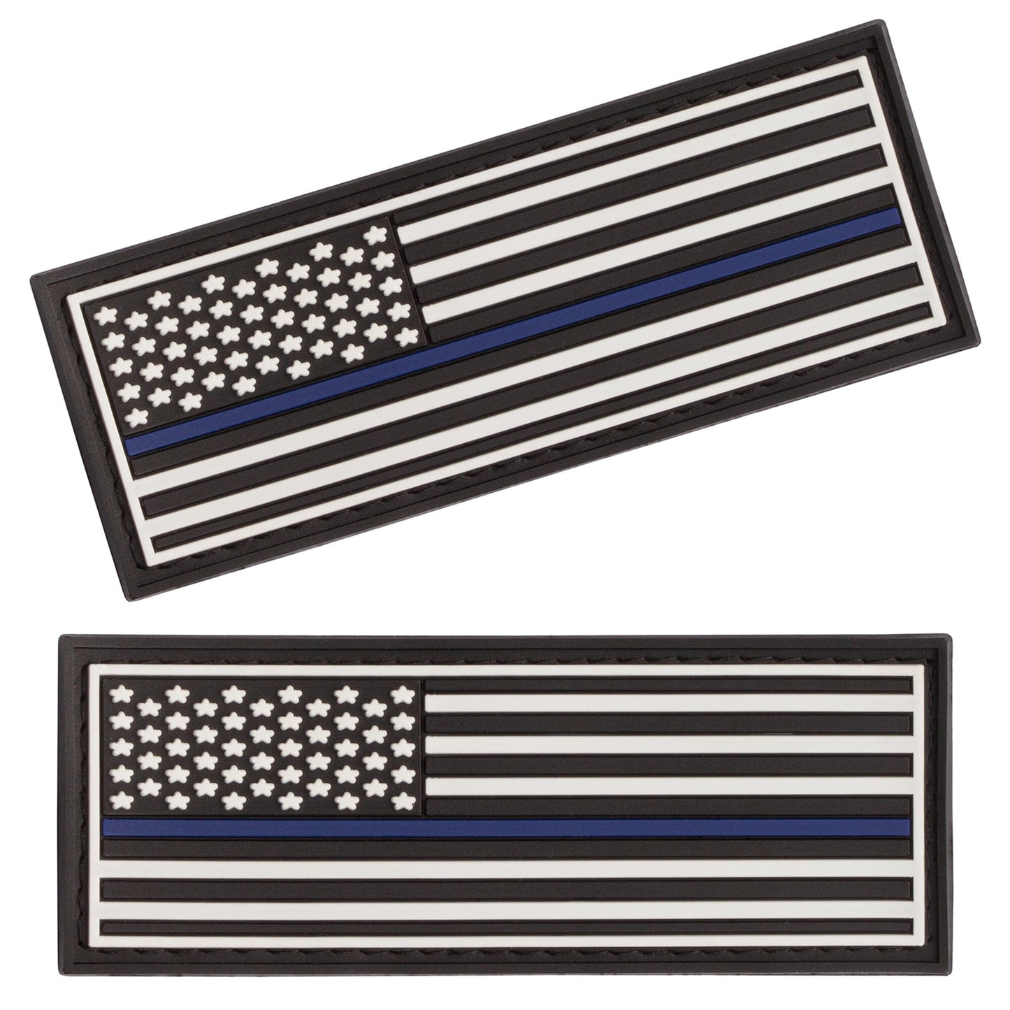 Dogline 3D Rubber Removable Patches for Dog Harness and Vest American Flag Thin Blue Line Dog Patches Dogline