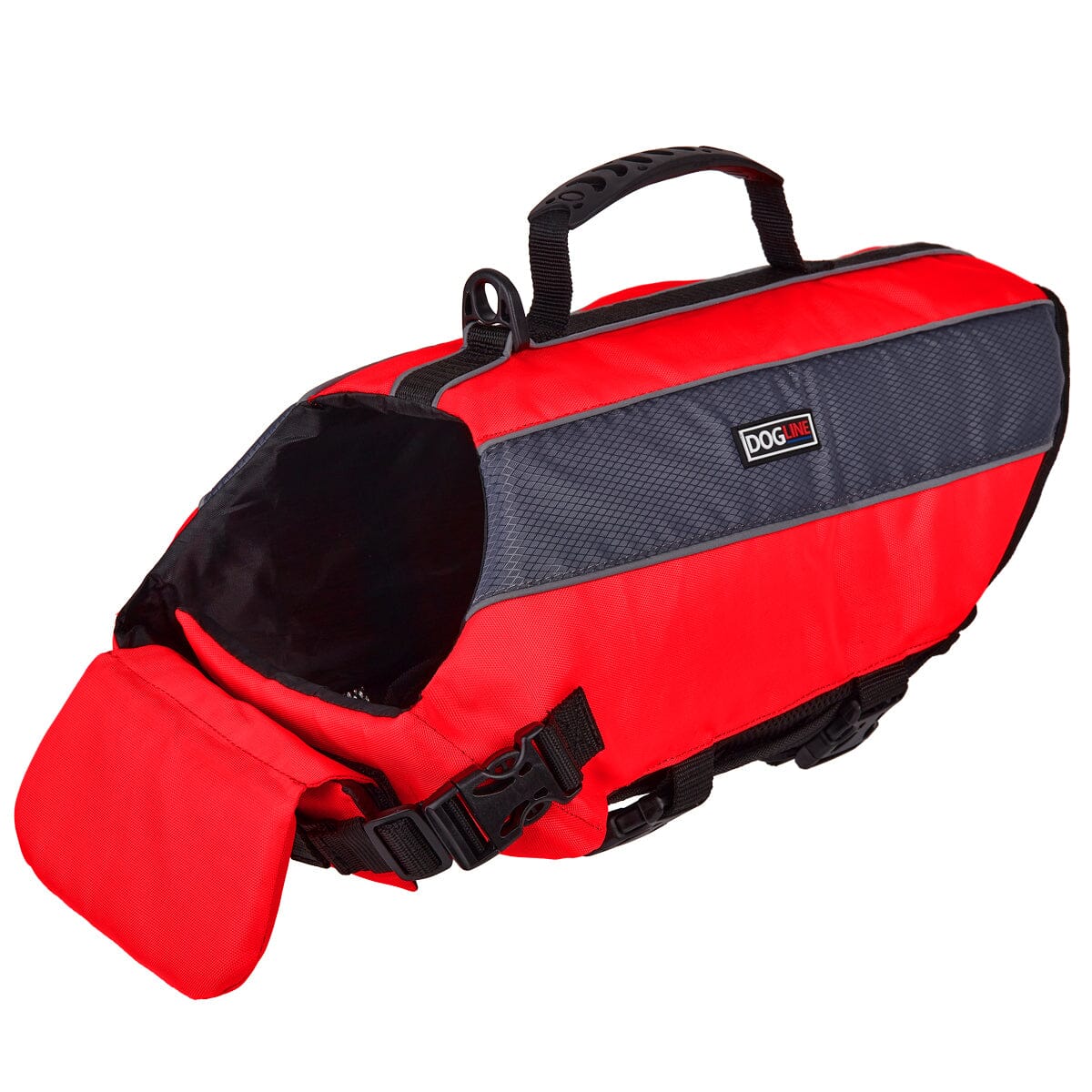 Dog Life Vest Flotation Device Red Dogline
