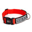 Omega Nylon Flat Collar + Built-in Hook & Loop Fastener Red Dog Collar Dogline