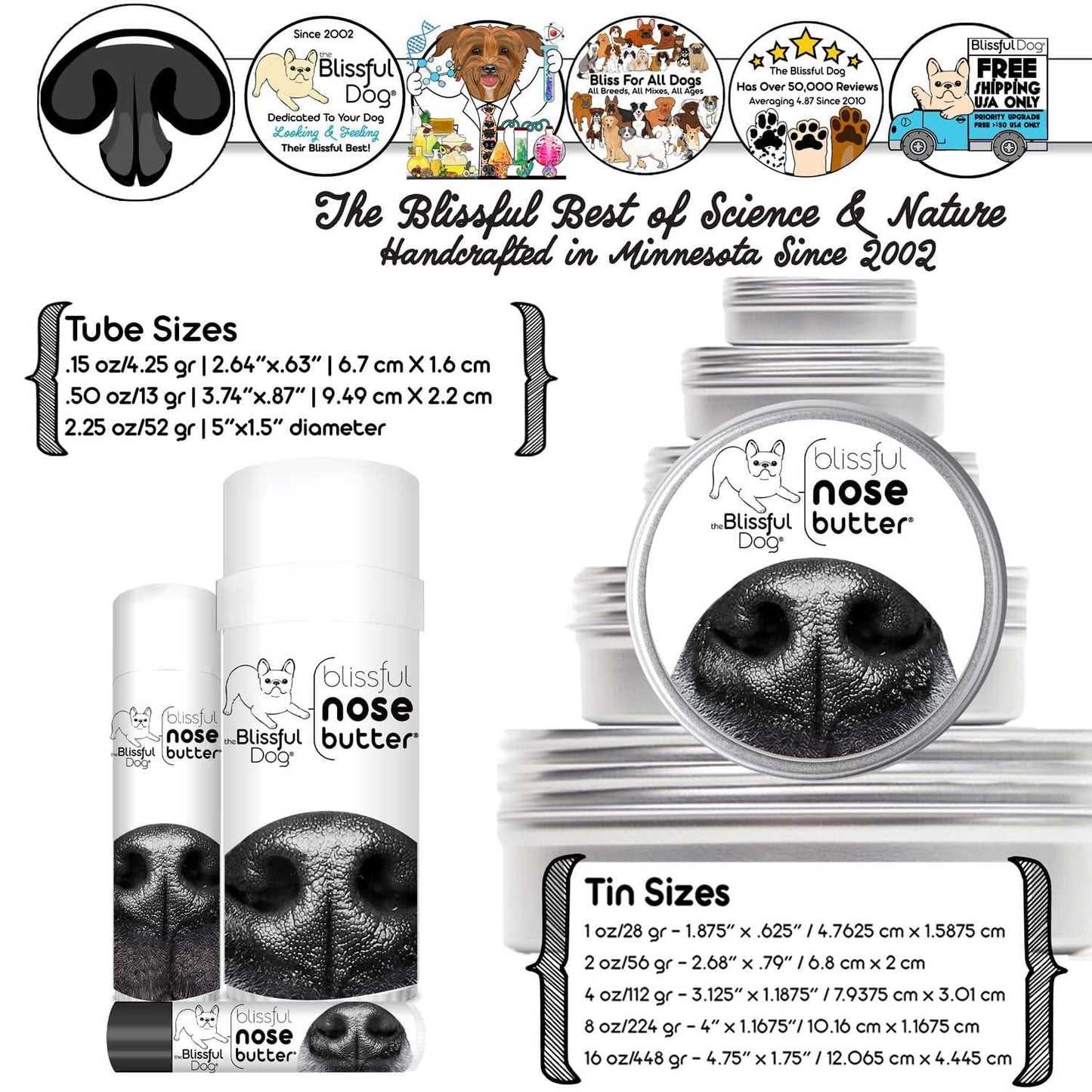 1 Dog Nose Butter For All Dogs NOSE BUTTER® The Blissful Dog