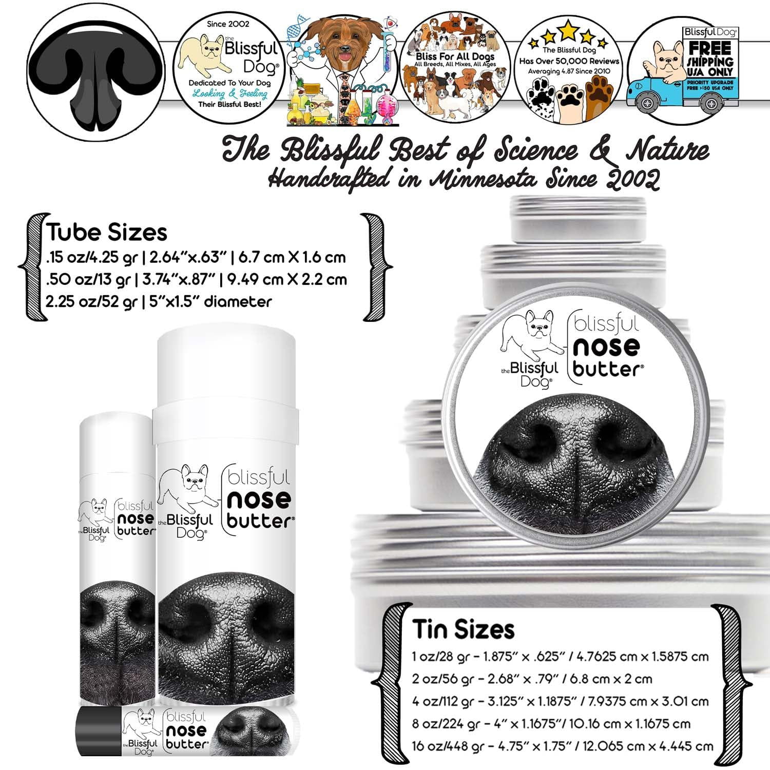 1 Dog Nose Butter For All Dogs NOSE BUTTER® The Blissful Dog