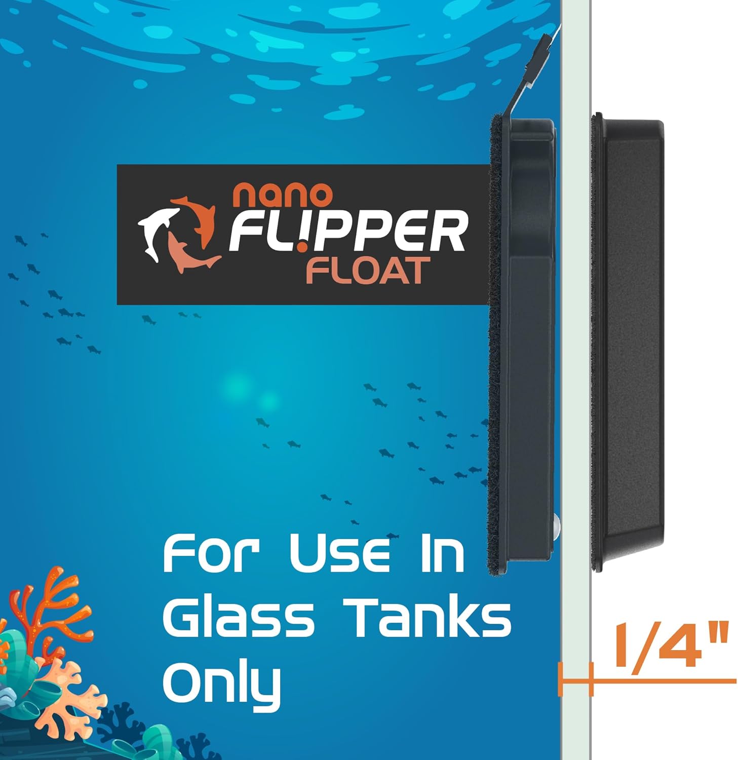 Flipper NANO FLOAT 2 in 1 Magnetic Aquarium Algae Cleaner Scrubber Flipper Aquarium Products