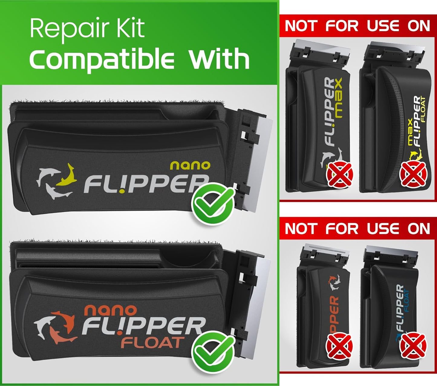 Flipper Nano Universal Maintenance Kit Replacement Blades Flipper Aquarium Products