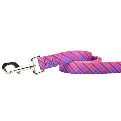 Neon Sunrise Pink Plaid Dog Leash – EarthStyle 2 Hounds Design
