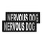 Removable Reflective Patches (Set of 2) "NERVOUS DOG" Dog Patches Dogline