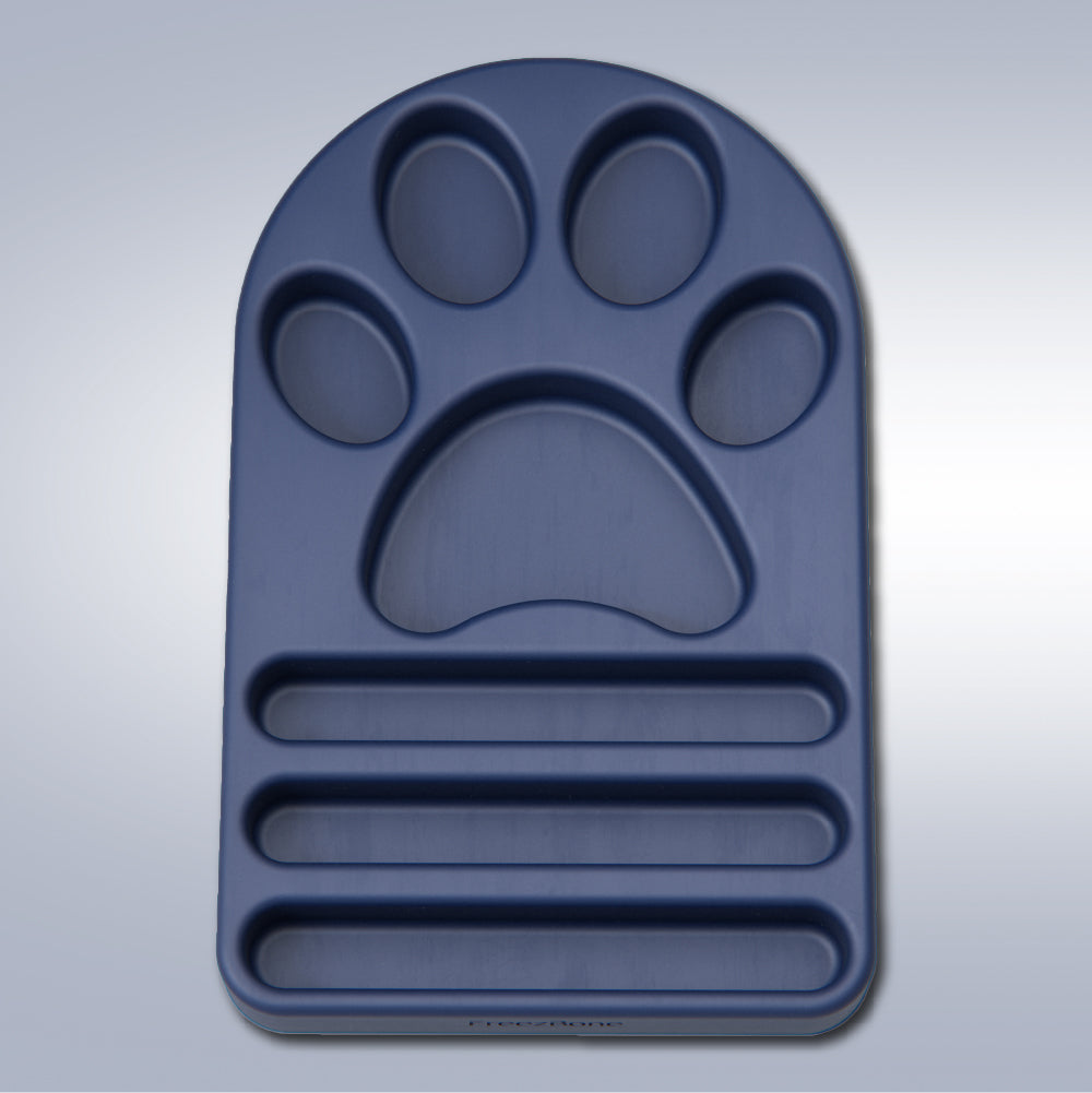 FreezPaw Mat - Calming Slow Feeder UP TO 140LBS DOGS Navy Freezbone