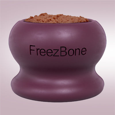 Freezball - Durable Fillable Dog Chew Bone Purple Freezbone