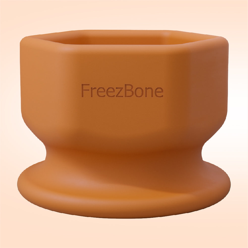 FreezCup - Long-Lasting Chew Fun UP TO 140LBS DOGS Orange Freezbone