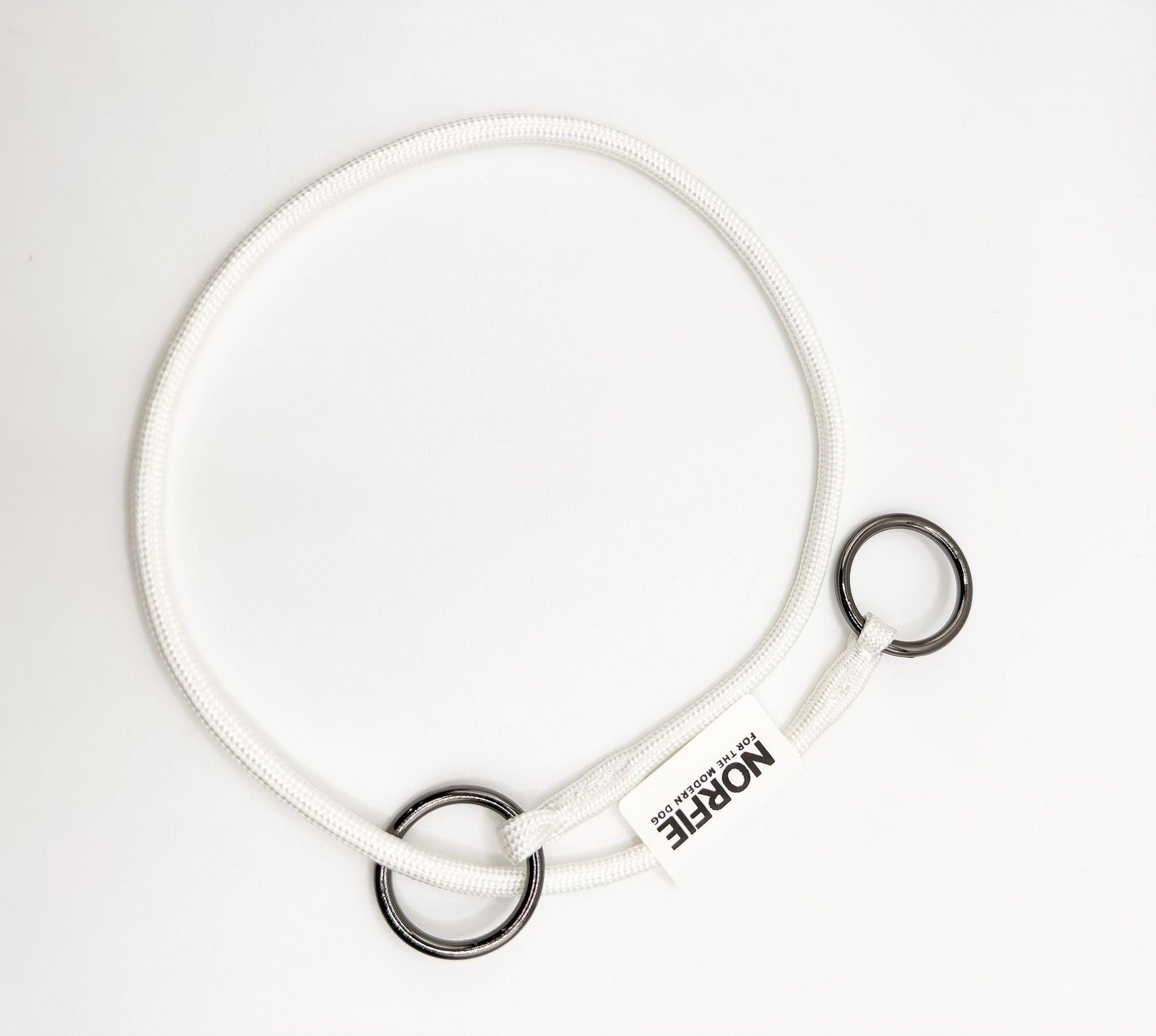 Norfie Champion Nylon Dog Show Collar White Dog collar Norfie