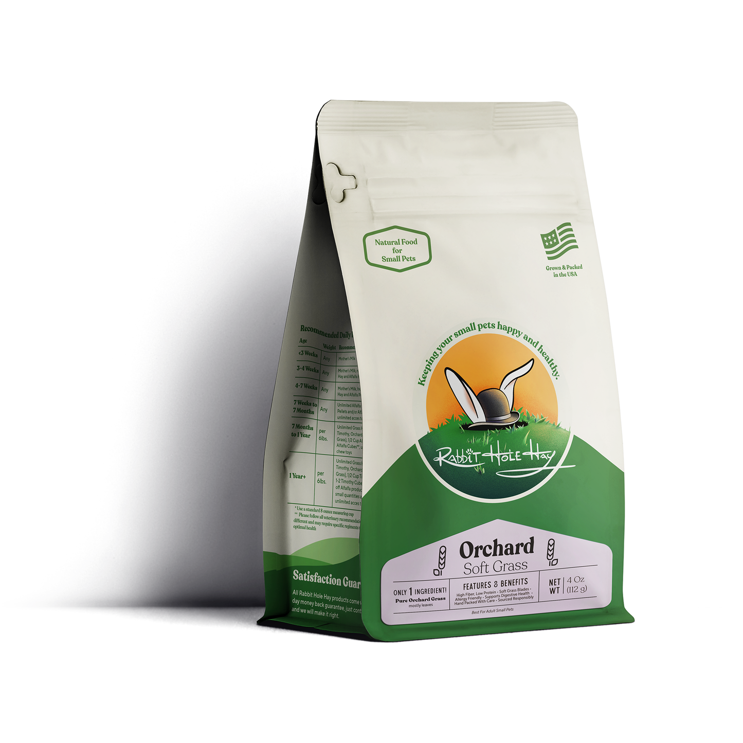 Rabbit Hole Hay Ultra Premium Soft Orchard Grass 4 oz Hay Rabbit Hole Hay