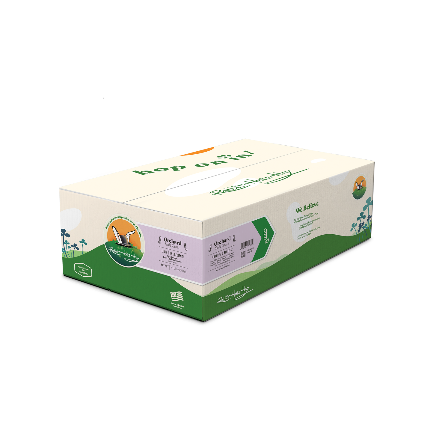 Rabbit Hole Hay Ultra Premium Soft Orchard Grass 10 lb Hay Rabbit Hole Hay