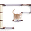 The Climb Condo - Cat Wall Climbing System English Chestnut Bamboo Charcoal Gray Canvas None Cat Condo Catastrophic Creations