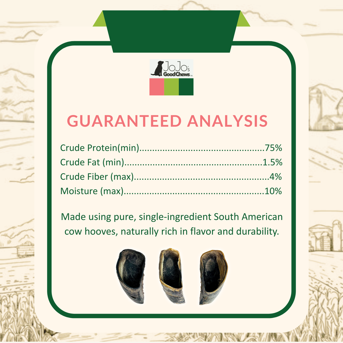 All-Natural Cow Hooves Dog Chews – Premium Crunchy Treats for Dental Health – (25/Case) Dog Treats American Pet Supplies