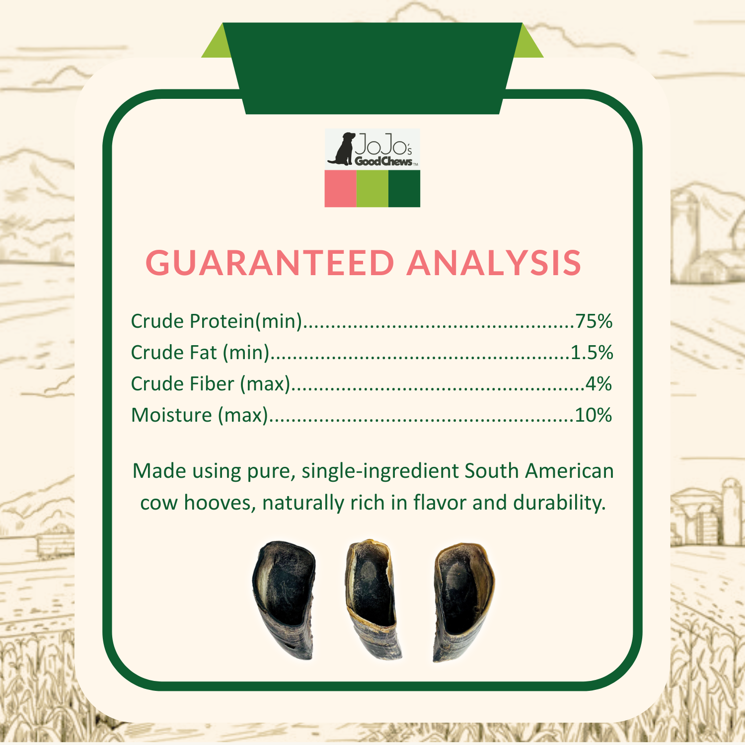 All-Natural Cow Hooves Dog Chews – Premium Crunchy Treats for Dental Health – (25/Case) Dog Treats American Pet Supplies