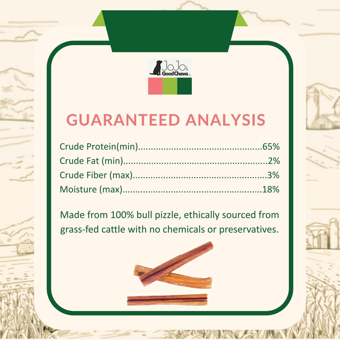 All-Natural Beef Bully Stick Dog Treats, High Protein & Long-Lasting Chews – 6-Inch Thick (25/case) Dog Treats American Pet Supplies